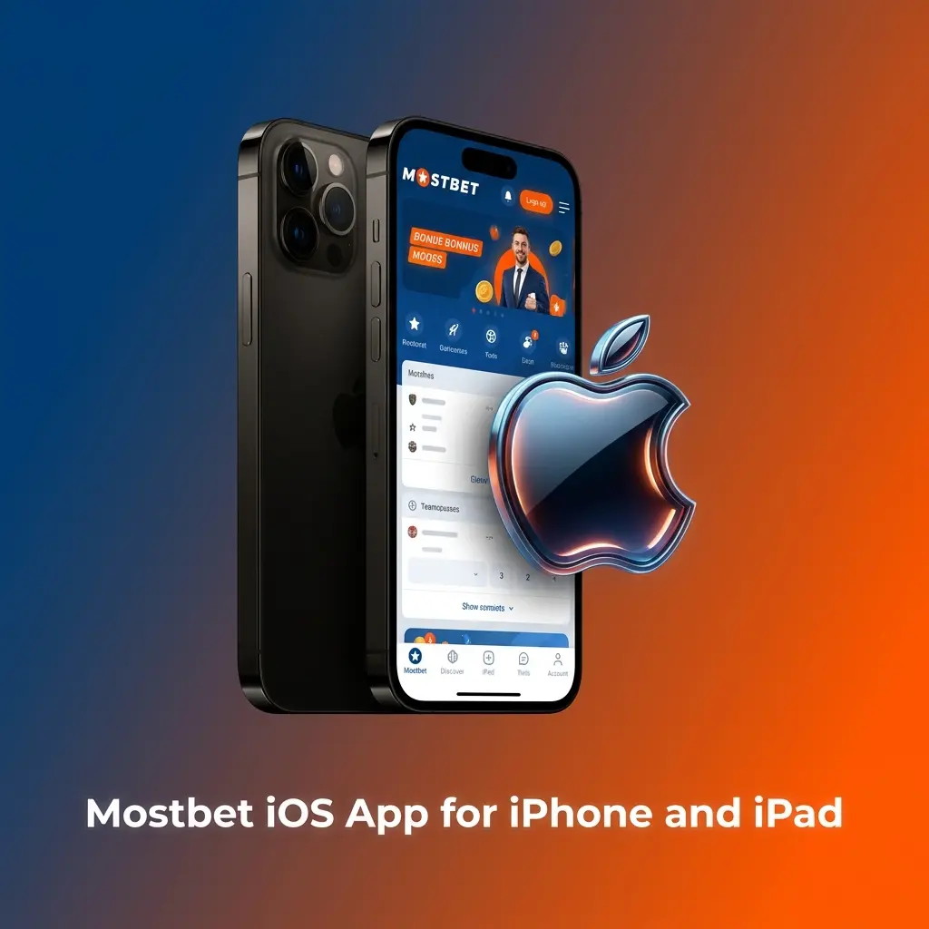 Mostbet iOS app interface on iPhone and iPad showing sports betting and live casino features for Pakistan users