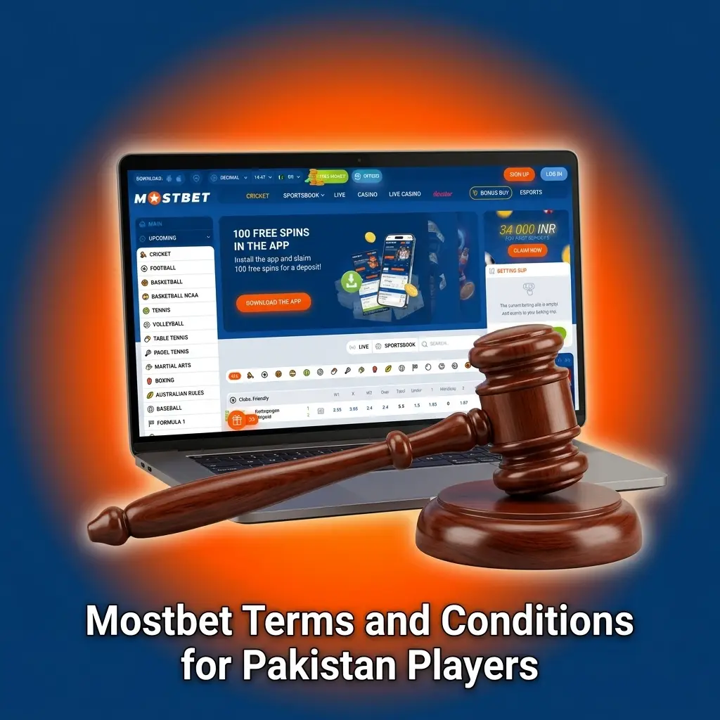 Mostbet terms and conditions for Pakistan players covering age rules, bonuses, withdrawals, and prohibited activities